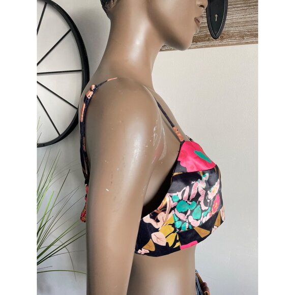 MARE X ANTHROPOLGIE  Floral Bralette Large 100% Cotton Multicolor Size L - Picture 4 of 8